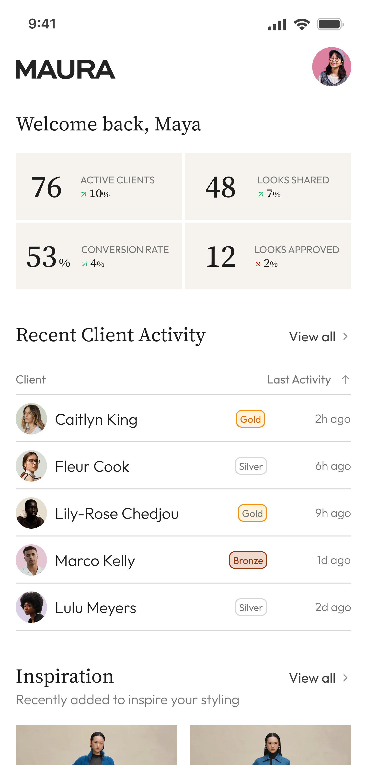 CA Atelier Dashboard